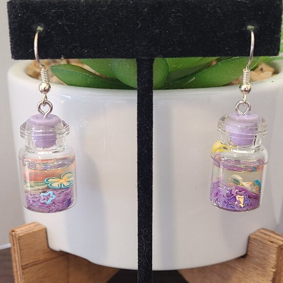 Handcrafted Beach in a Bottle Purple Tone NEW Summer Outdoors Casual Lightweight - Picture 2 of 6